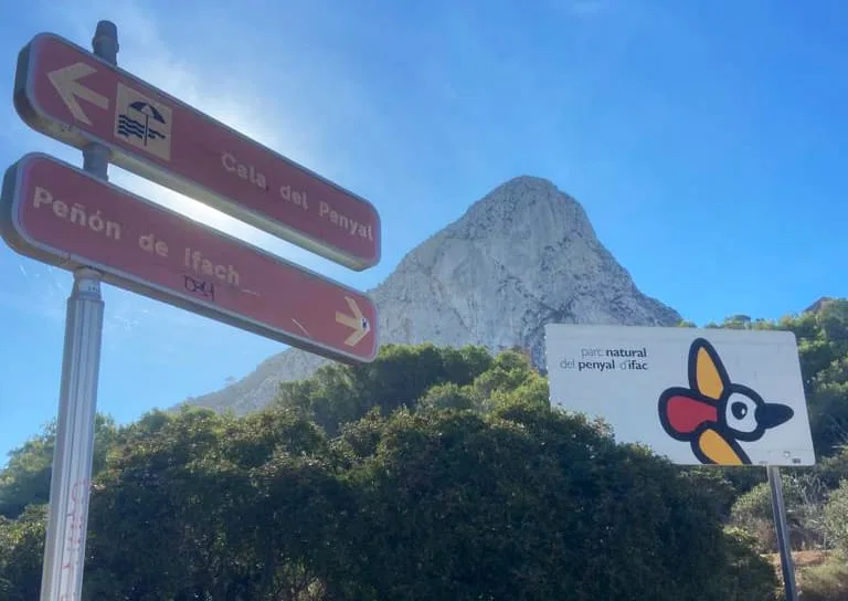 señalización ruta peñón de ifach