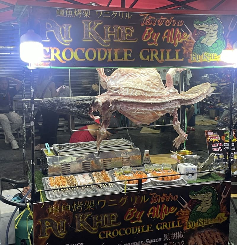 carne de cocodrilo en bangkok