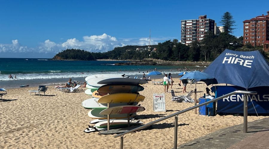 alquiler de tablas de surf en manly beach