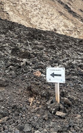 cartel ruta caldera blanca