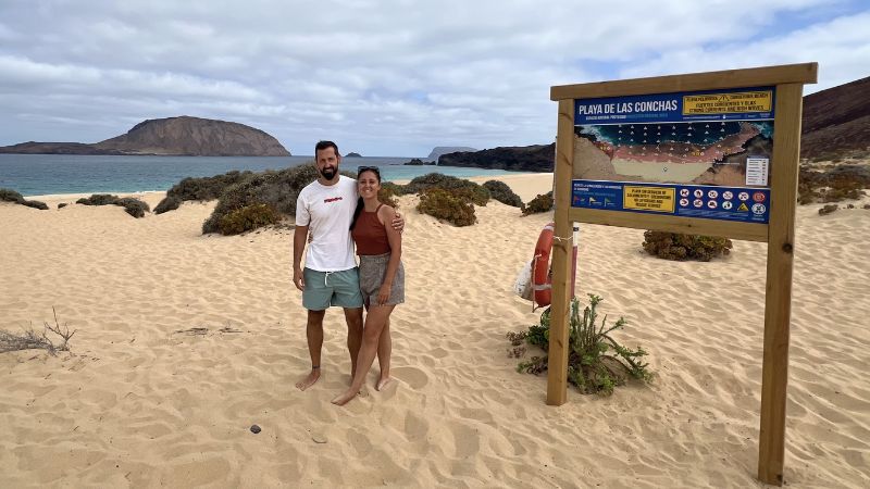 playa de las conchas en lanzarote